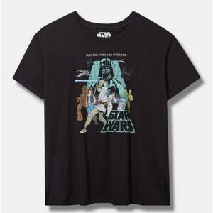 Torrid Star Wars Relaxed Fit Cotton Boxy Tee New